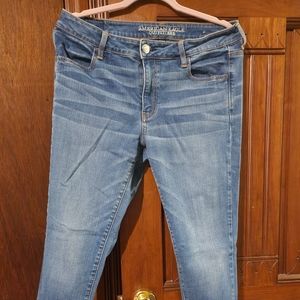 Women's American Eagle (AEO) Super Stretch Midrise Skinny Jeans, Size 14